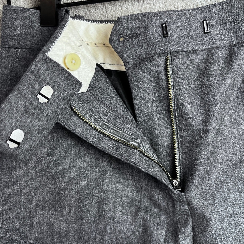 J.Crew Wool Dress Pants Womens Size 0 100% Wool Vitale Barberis Canonico Grey - Picture 7 of 12